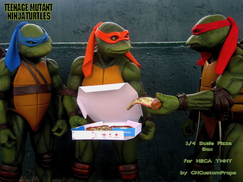 TMNT 14 Scale Pizza Box NECA Custom Accessory
