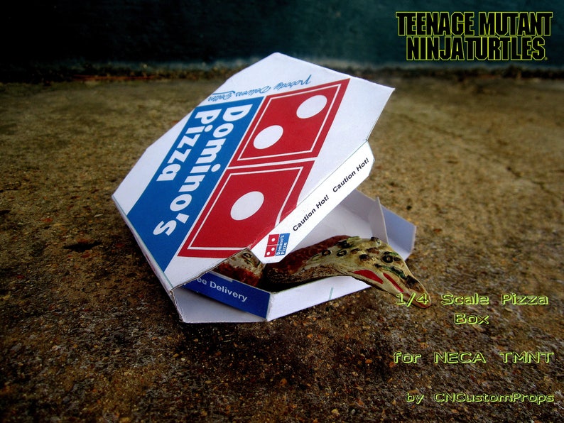 TMNT 14 Scale Pizza Box NECA Custom Accessory