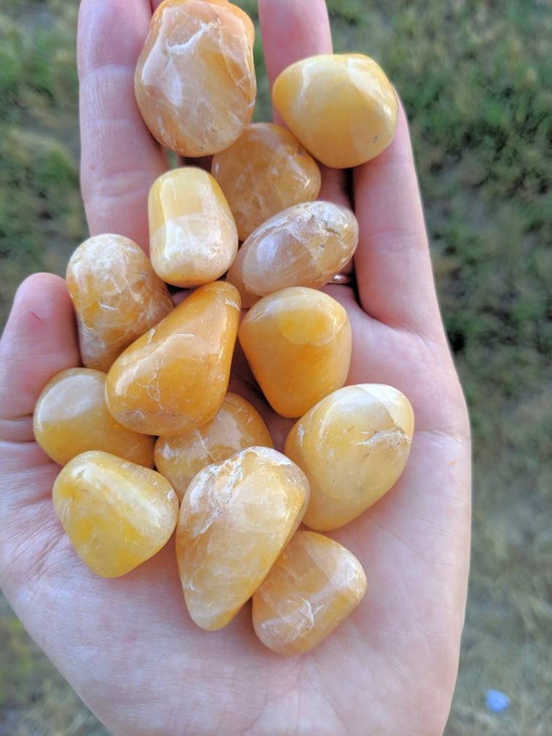 Apricot Quartz Tumbled Pocket Stone / Quartz Crystals / Etsy