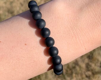 Matte Onyx Bracelet / Healing Crystals / Healing Crystal Jewelry / Energy Bracelet / Healing Energy Jewelry / Good Energy / Success Bracelet