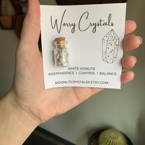 Worry Crystals / Moonlit Crystals / Healing Crystals / Worry Stones / Crystals / Healing Energy / Calming / Energy / Crystal Healing