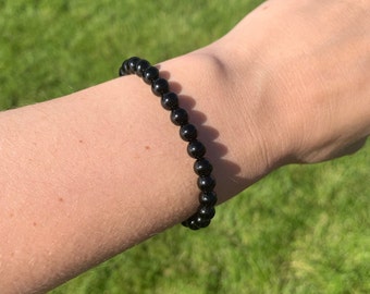 Onyx Beaded Bracelet: Healing Crystal Jewelry, Good Energy