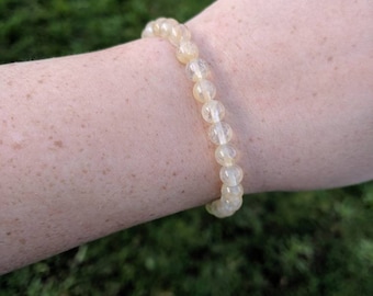Citrine Gemstone Bracelet, Handmade Crystal Jewelry
