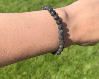 Black Lava Rock Diffuser Bracelet - Essential Oil, Healing Crystal