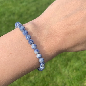 Blue Spot Jasper Bracelet / Healing Crystals / Healing Crystal Jewelry / Energy Jewelry / Protection / Safe Travel / Healing Energy Bracelet