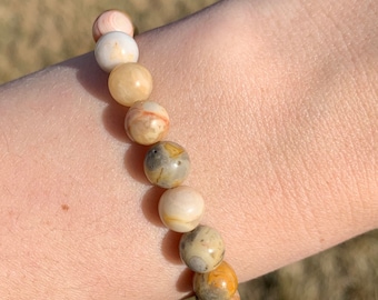 Crazy Lace Agate Bracelet / Healing Crystals / Healing Crystal Jewelry / Optimism / Stability / Harmony / Mental Agility / Energy Bracelet