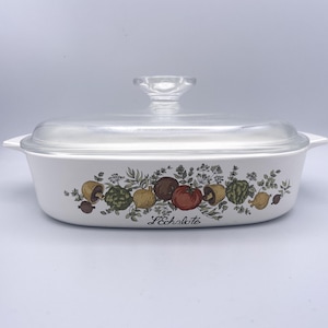 Corning Ware Spice of Life Casserole Dish A-8-B L’Echalote 1.4 Liter w/ Lid