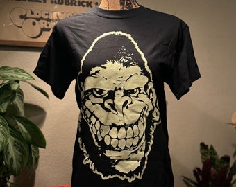 Camiseta de edición limitada de la banda Gorilla Biscuits con logo de gorila brillante