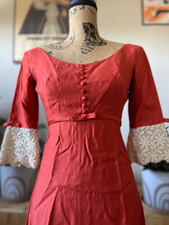 1960s Bell Sleeve Marie France Couture