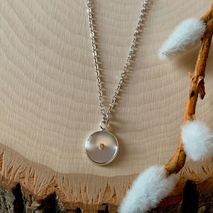 Silver faith of a mustard seed necklace, silver mustard seed necklace for her, Scripture Matthew 17 20 pendant for her, mustard seed pendant
