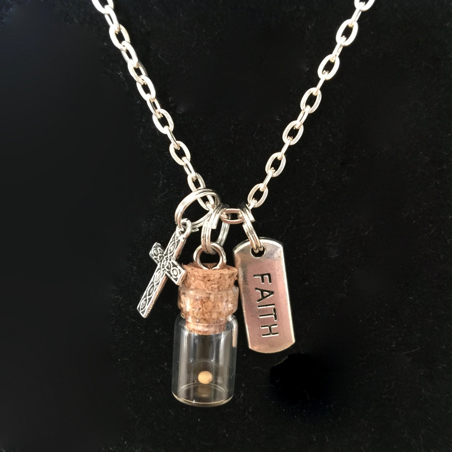 Mustard seed 2024 cross necklace