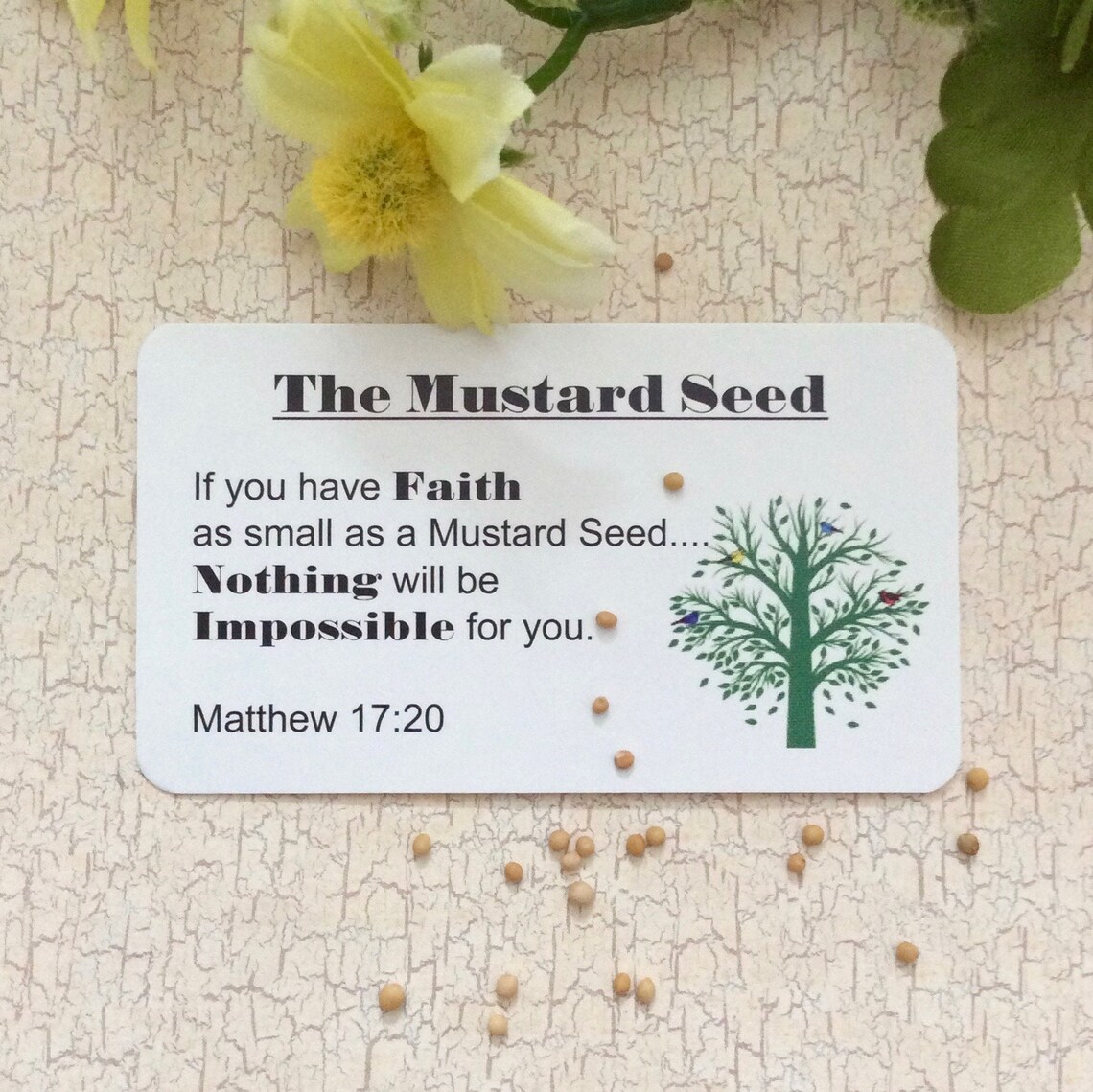 Faith of a Mustard Seed Keychain Blessed Keychain for Her Etsy