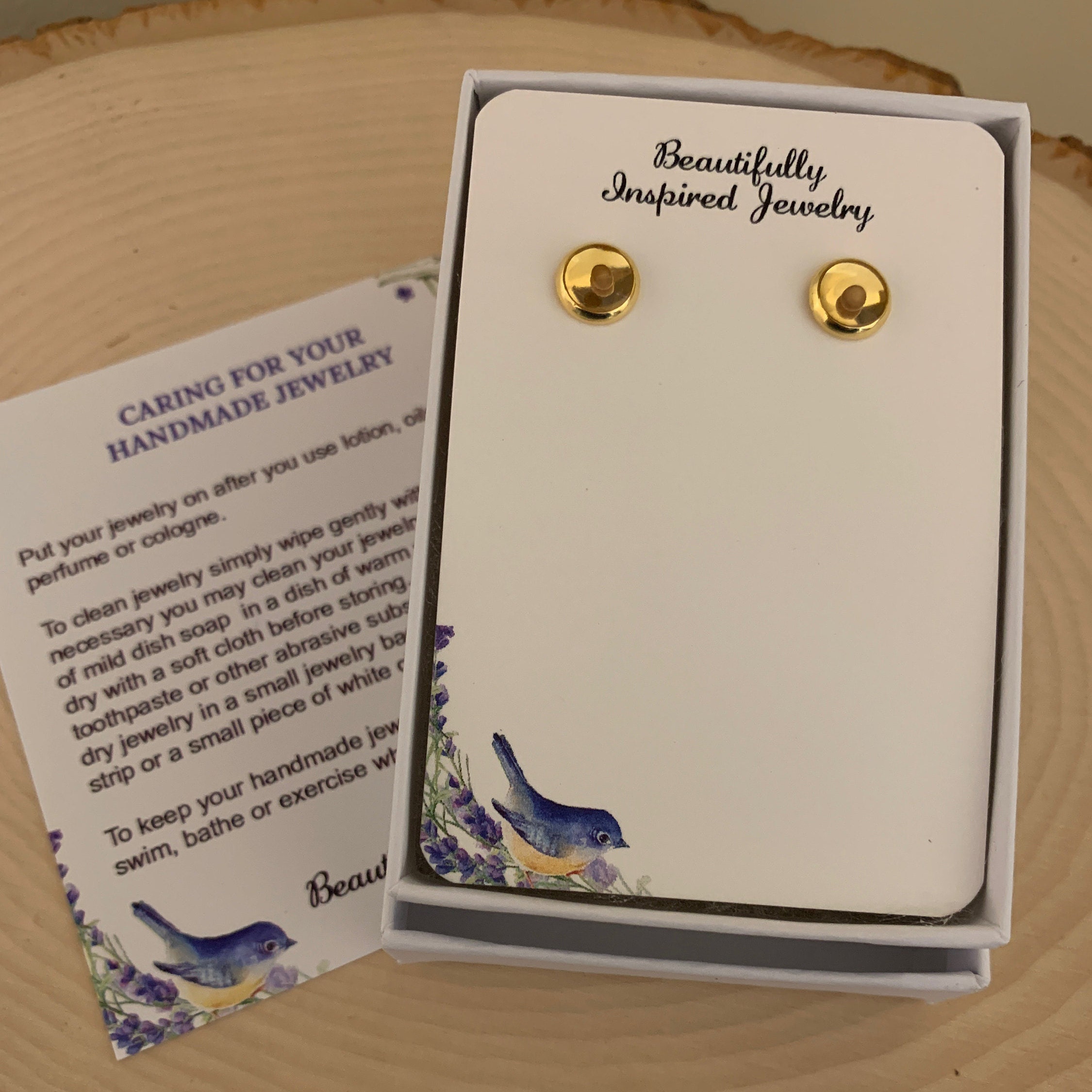 Gold stud mustard seed pierced earrings for her, Faith of a mustard