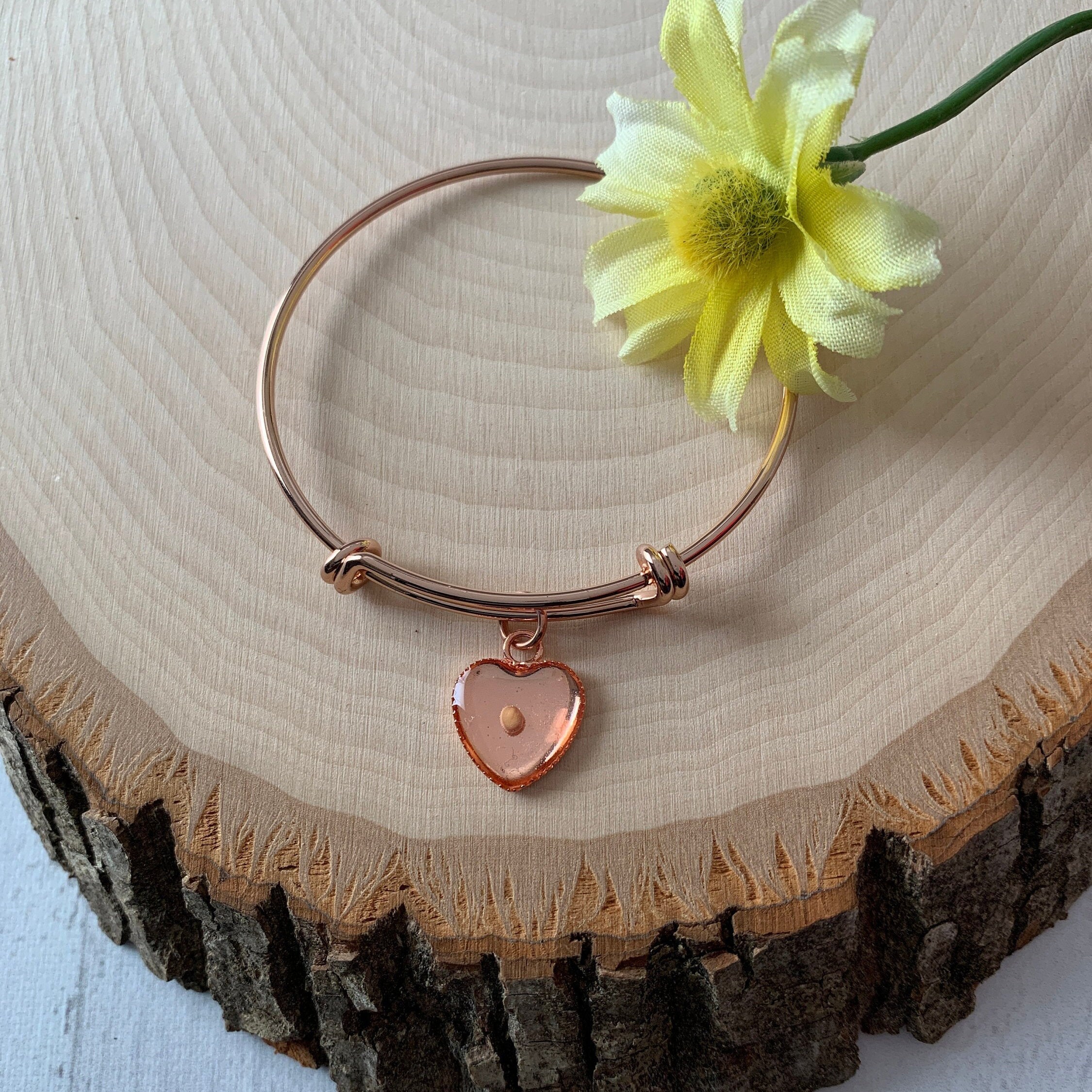 Faith of a mustard seed bangle bracelet for young girls in gold or rose