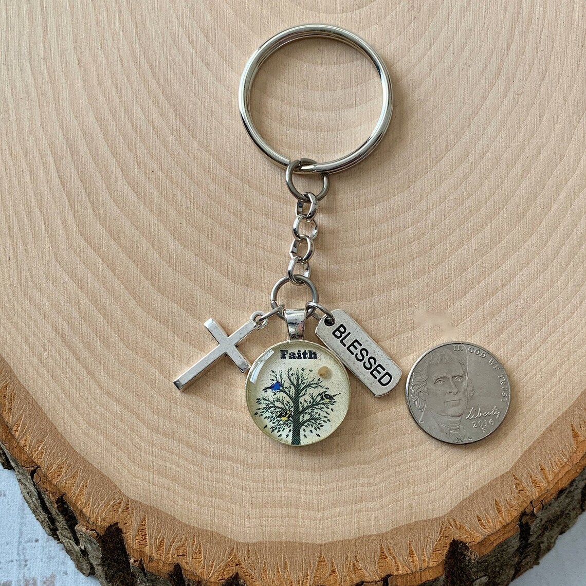 Faith of a Mustard Seed Keychain Blessed Keychain for Her Etsy