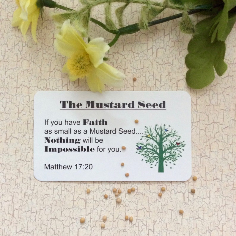 Faith of a mustard seed necklace in antique bronze with cross faith tag glass bottle and real mustard seed