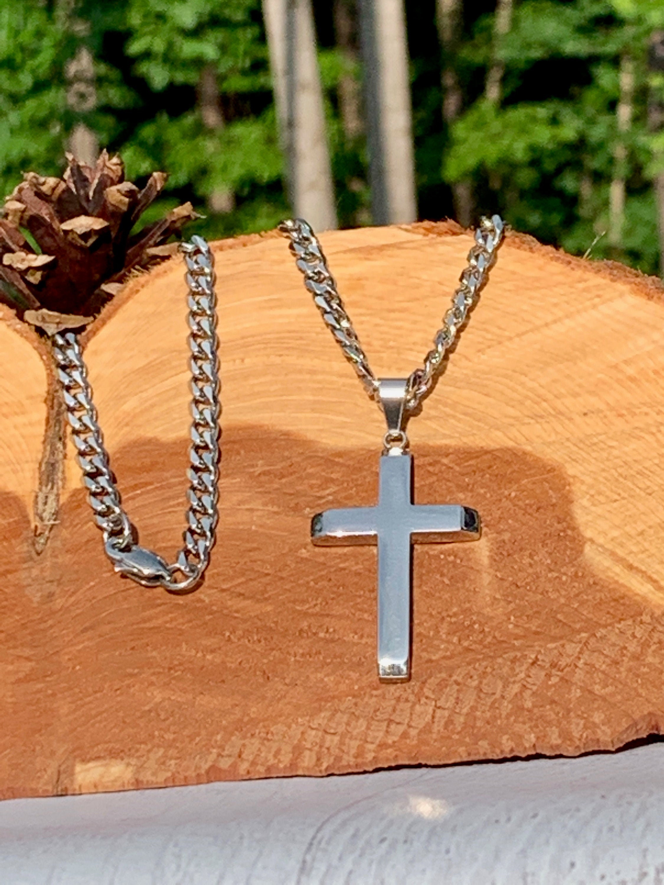 Stainless steel cross sale pendant
