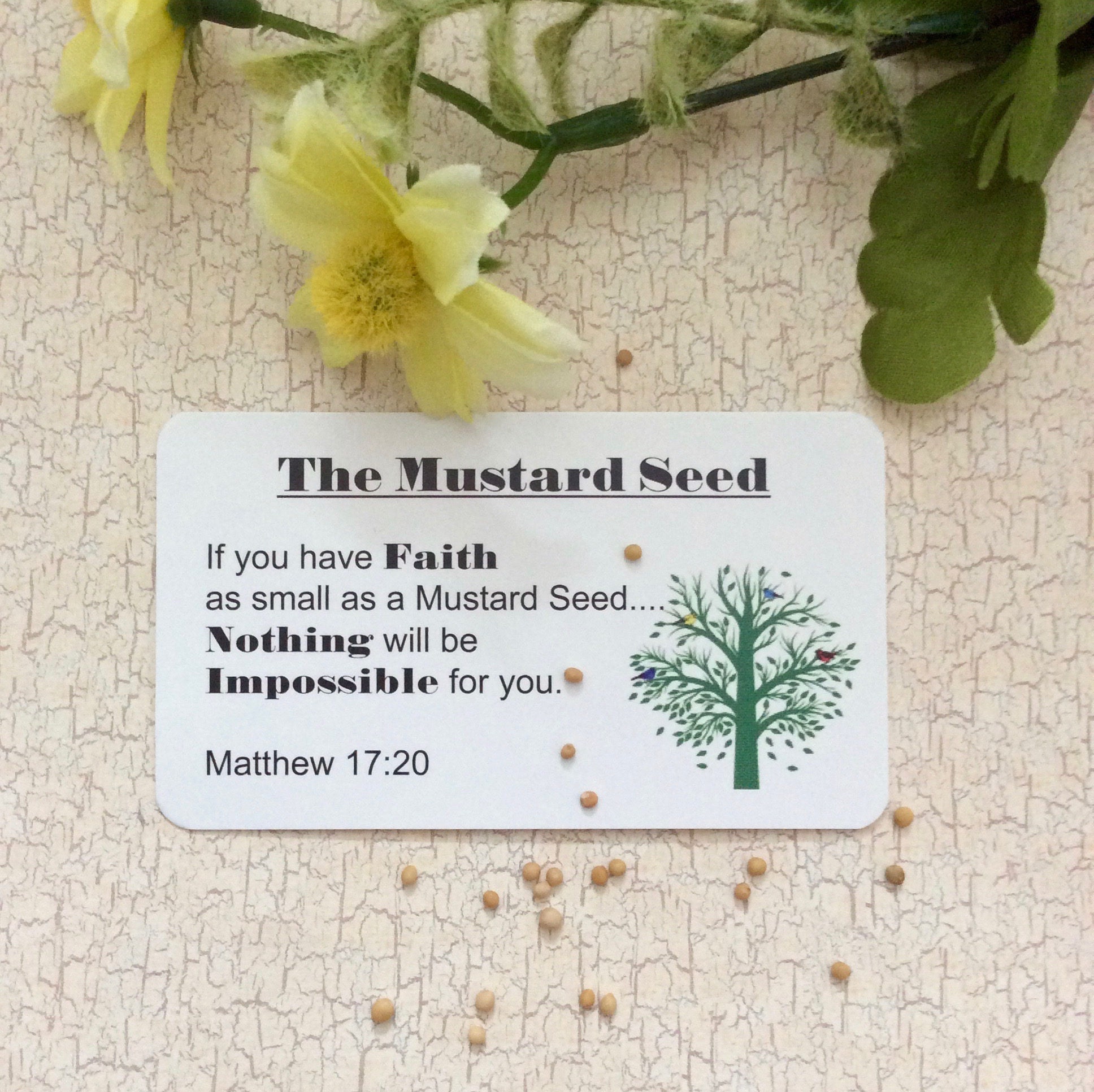 Mustard seed charm necklace, Faith necklace for her, silver mustard