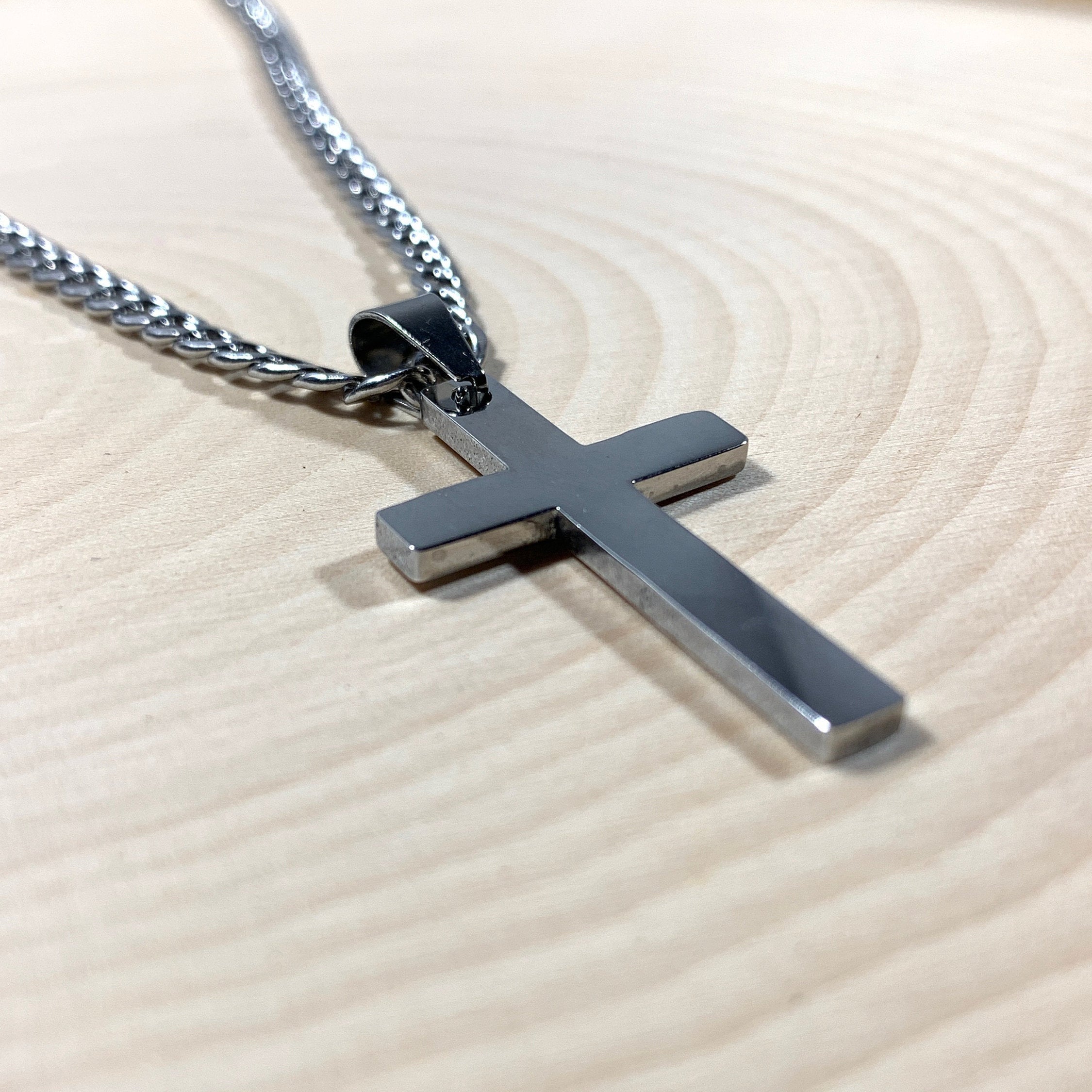 Young & Forever Men's Stainless Steel Cross Pendant Lord's Prayer Titanium Stainless  Steel 24 Inch Steel Necklace Bible Verse for Men or Women : Amazon.in:  Fashion