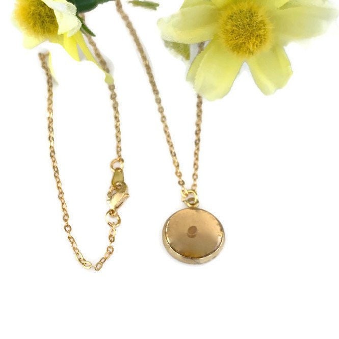 Mustard seed delicate gold necklace with real mustard seed, Matthew 17