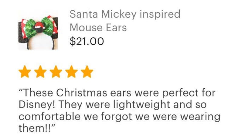 Santa Mickey inspired Mouse Ears
