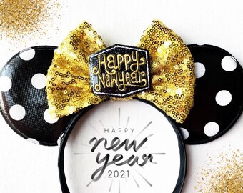 New Years Minnie inspired Mouse Ears