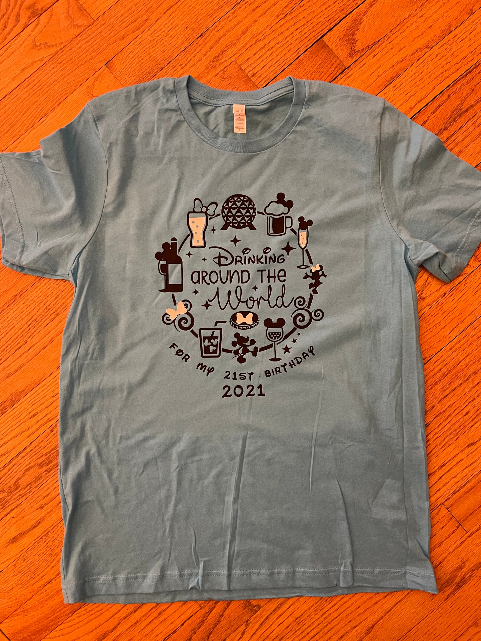 T-shirt //Epcot Drinking Around the World Birthday Crew Tee | Etsy