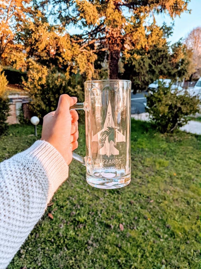 Squadron Etched Beer Stein