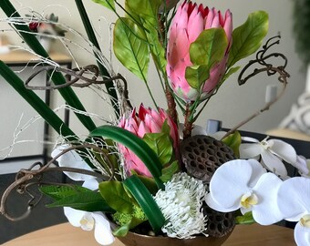 Tropical Escape Large Flower Arrangement - Faux Flowers