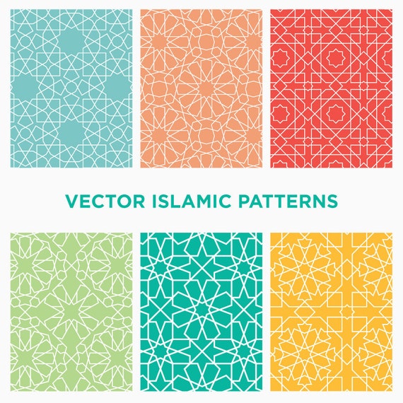 Download 6 Seamless Vector Islamic Arabic Geometric Patterns - Etsy