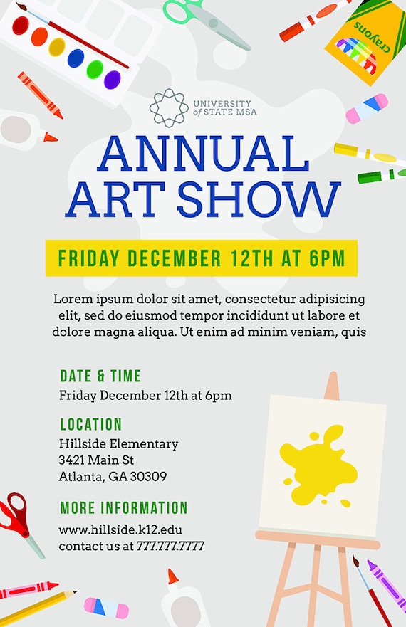 School Art Show Posters