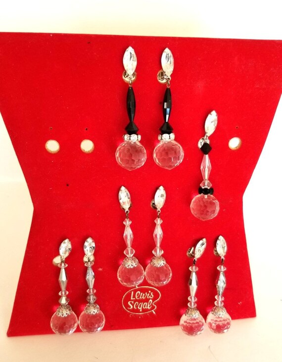1960's Lewis Segal of California Earrings on Displ