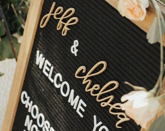Hand Lettered Name for Letterboard | Custom Letter Board Name Piece | Birth Announcement LetterBoard