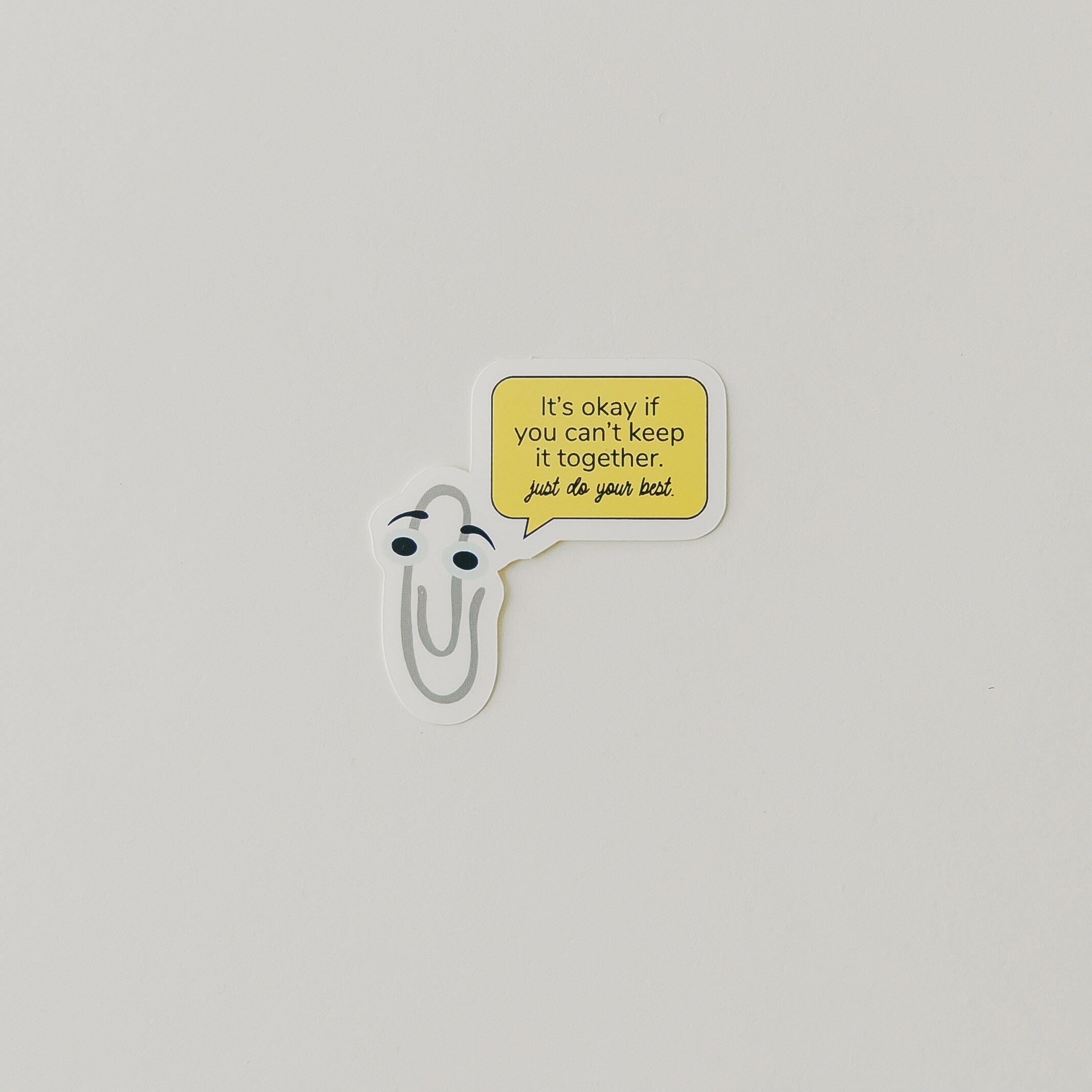 Microsoft Word Clippy • Motivational Waterproof Vinyl Sticker - Etsy