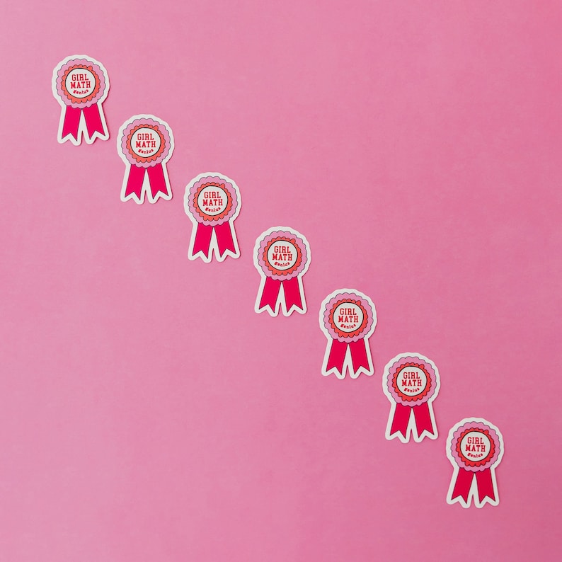 Girl Math Genius • Waterproof Award Ribbon Vinyl Sticker - Etsy