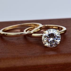 Engagement Ring, 14k Gold Engagement Ring, Moissanite Ring, Solitaire Ring, Unique Engagement Ring, Gemstone Solitaire, Classic Ring, Bihls image 8