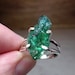 Petite Uncut Emerald Gemstone Ring, Genuine Emerald Jewelry, May Birthstone Ring, Rough Gemstone Jewelry, Rustic Jewelry, Green Gem Jewelry