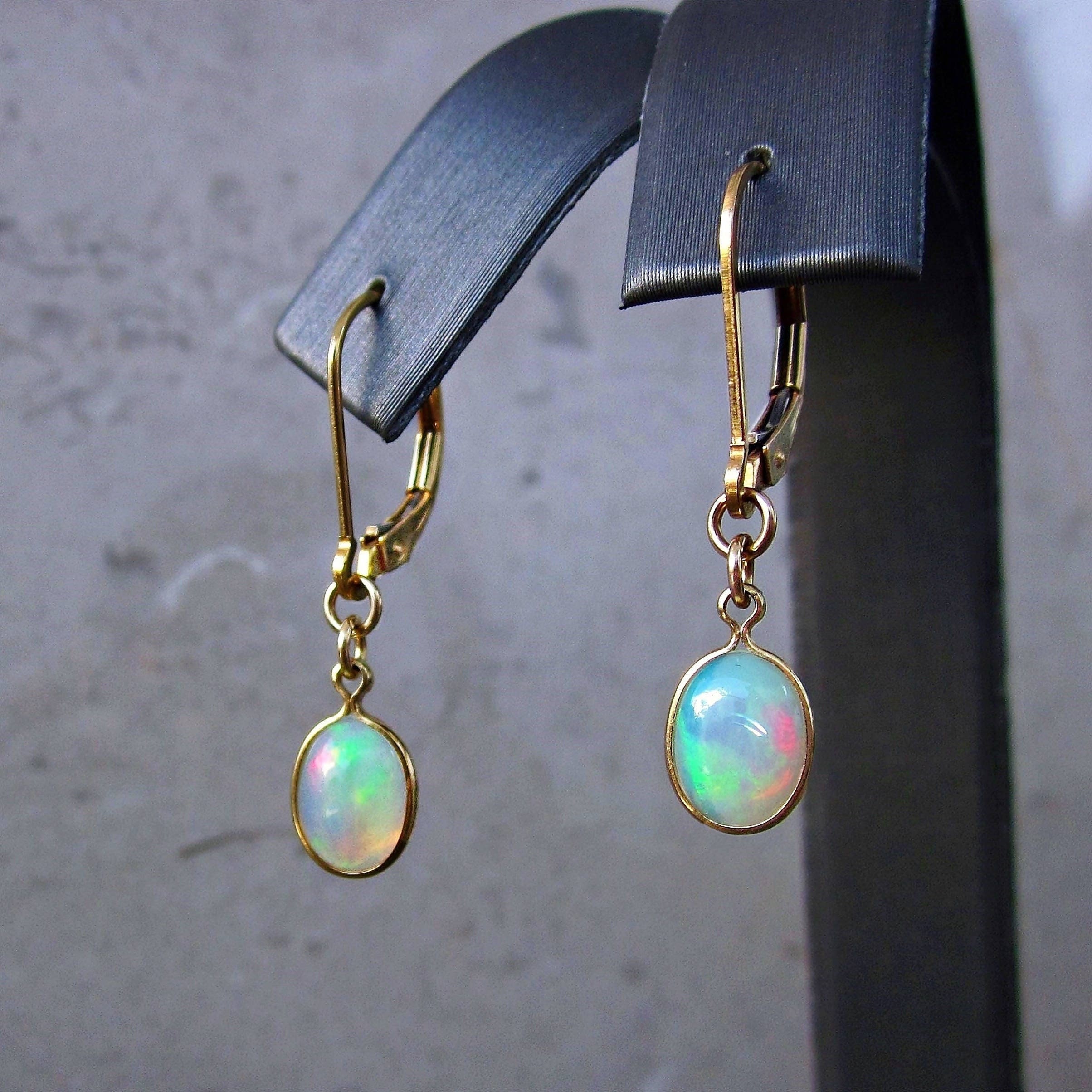 Genuine White Opal Necklace by Bihls Dainty Layering 