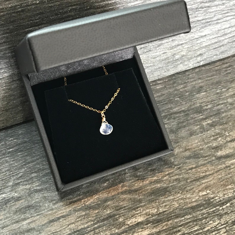Moonstone pendant necklace in gift box ready to gift for special occasion