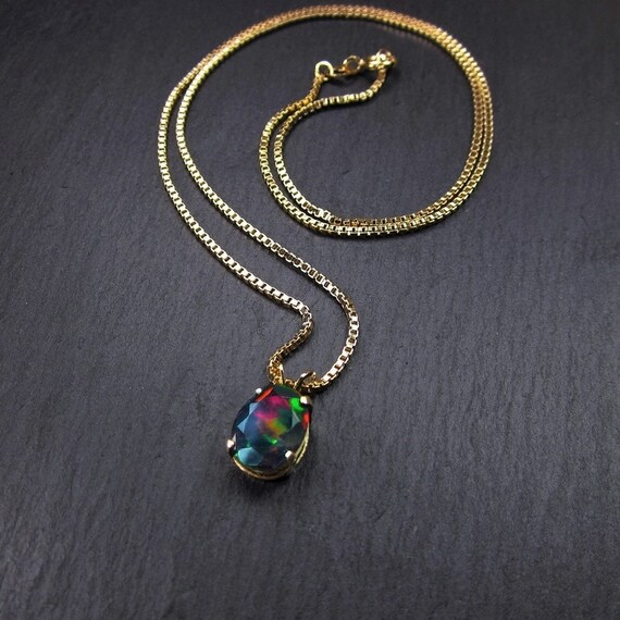 black opal pendant
