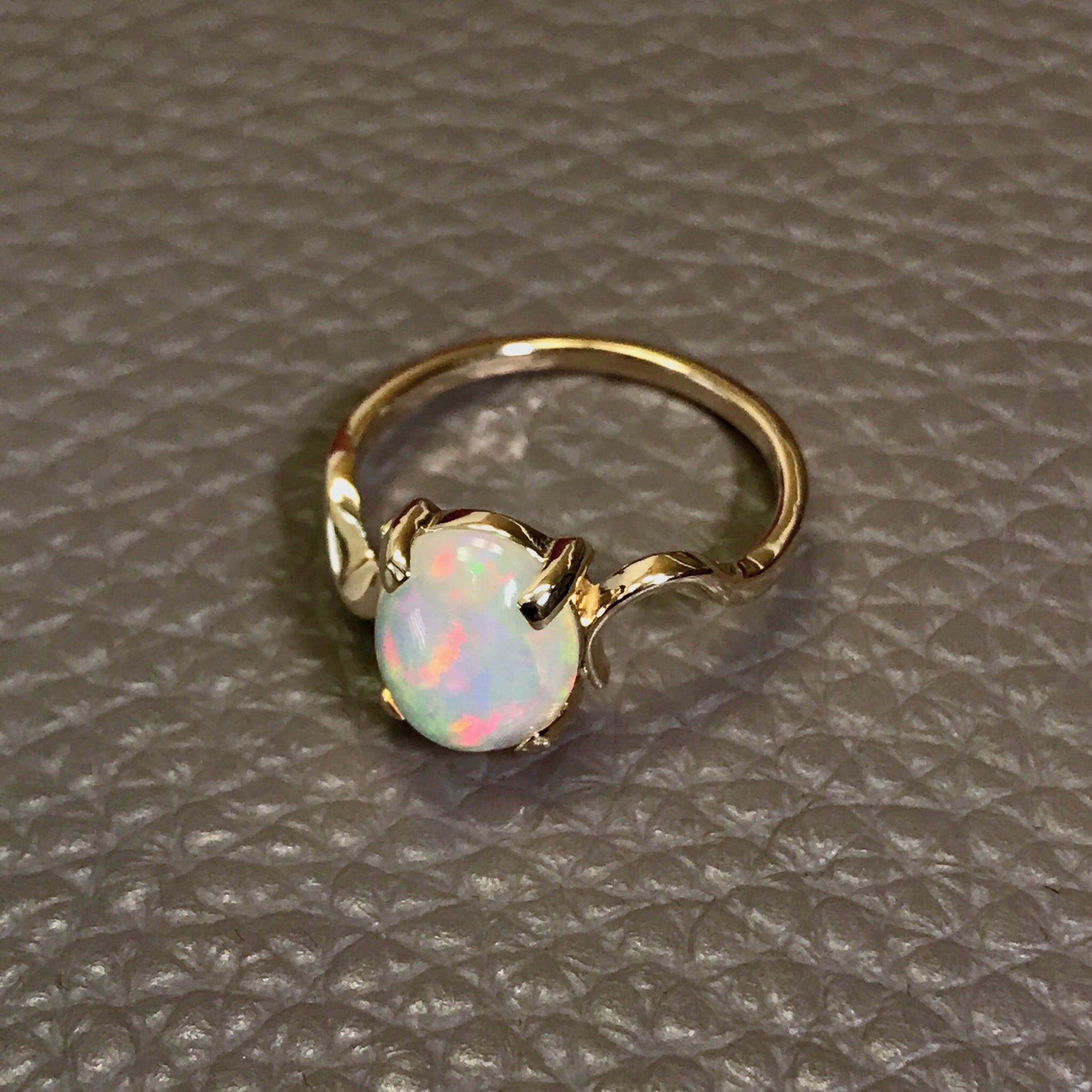 Large Opal Ring Genuine Opal Ring Solitaire Ring Gemstone | Etsy