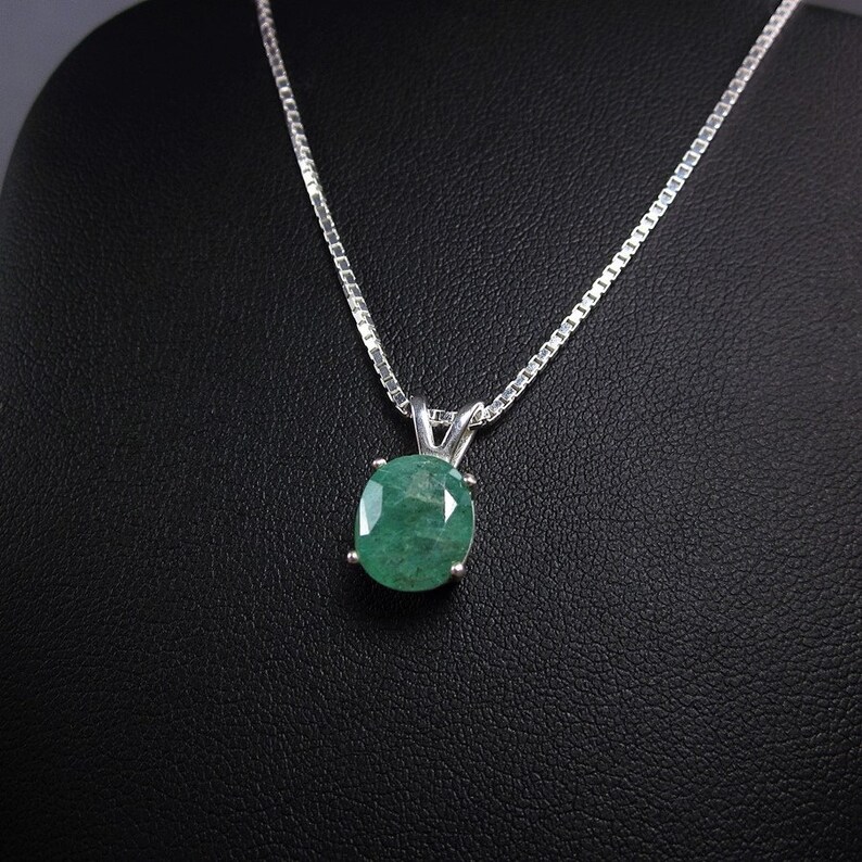 Authentic Emerald Necklace Genuine Emerald Emerald Necklace Etsy