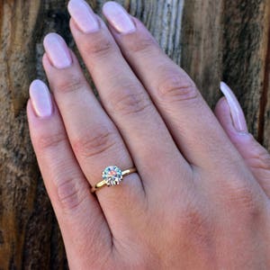 Sterling Silver Moissanite Solitaire Engagement Ring, Ring Size 8.5 READY TO SHIP