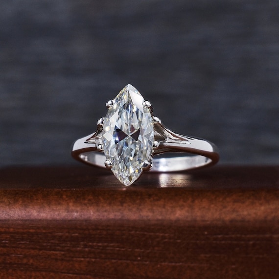 moissanite engagement ring etsy