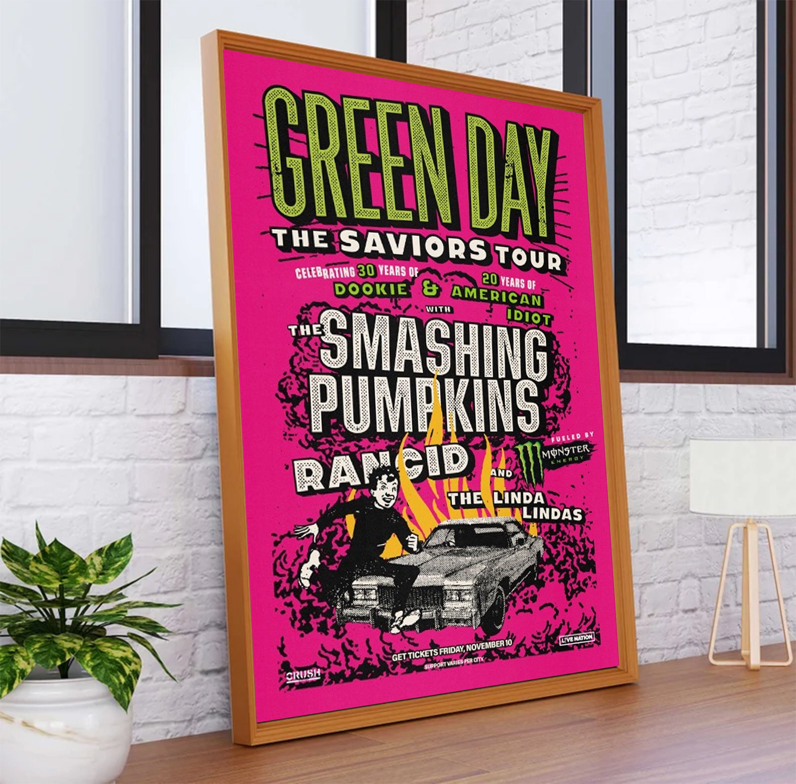 Green Day The Saviors 2024 Tour Poster sold by Evania Aesthetic SKU