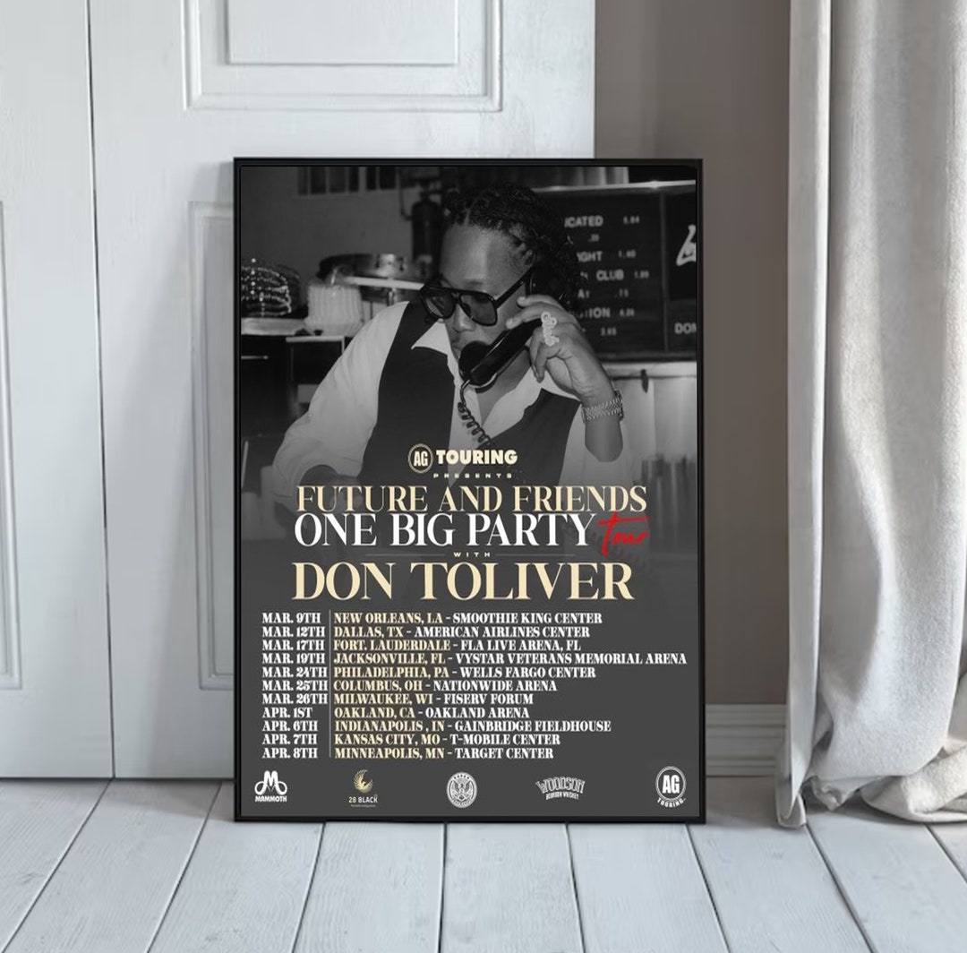 Don Toliver Tour 2024 Poster Etsy