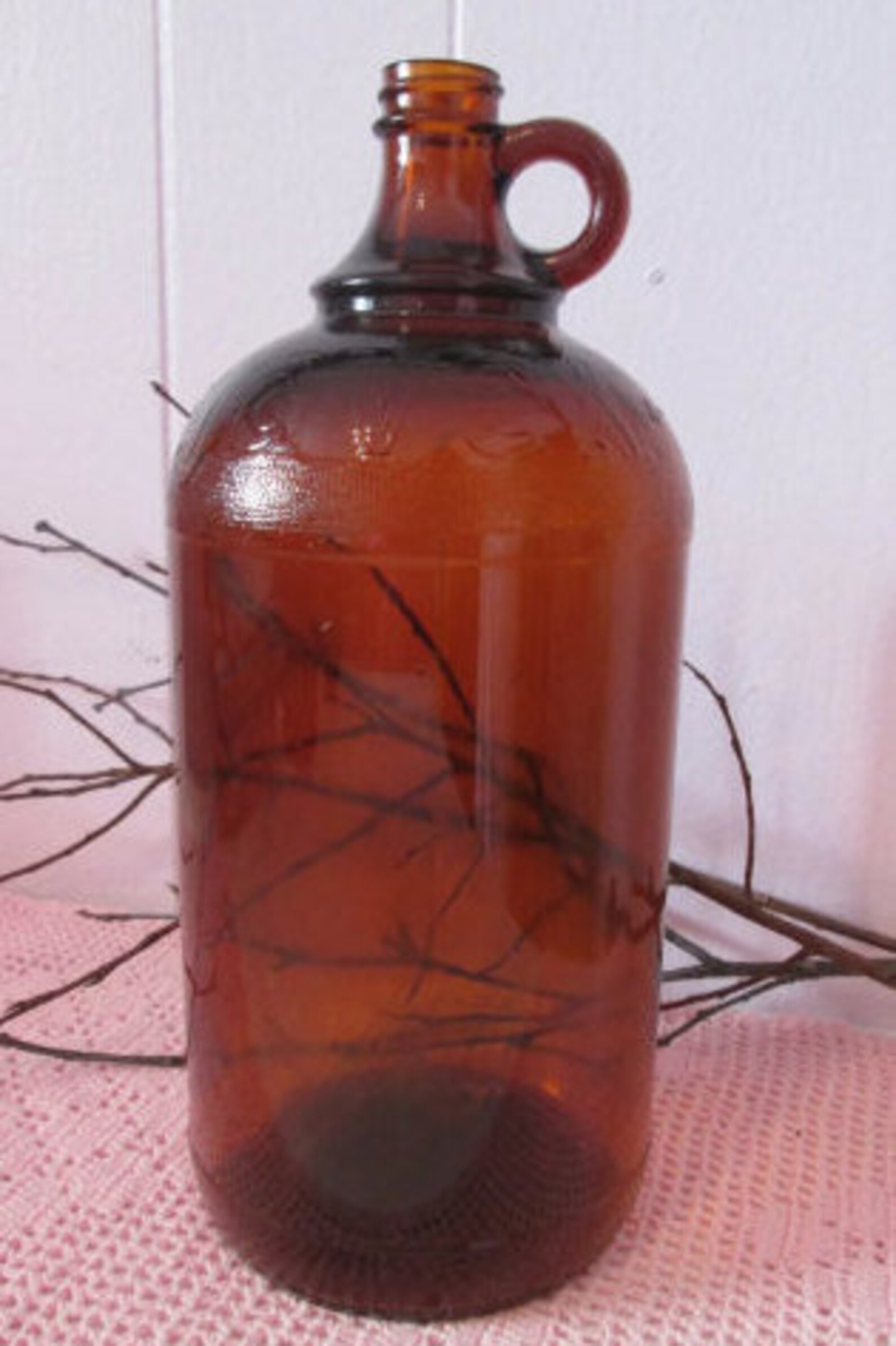 Old Brown Glass Bottle Javex 64 Oz Etsy