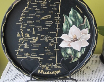 Vintage Mississippi tray / Vintage Tray the Mississippi