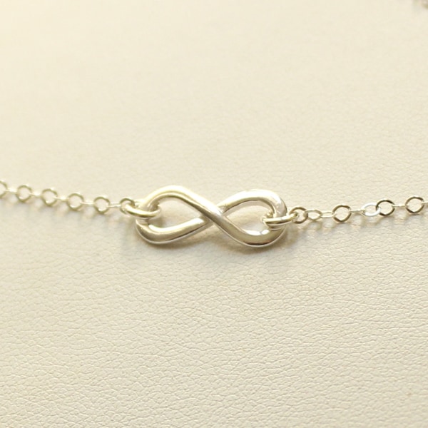 Bracelet en argent 925 avec nœud infini 12 mm en argent 925 FOREVER symbole infini amour connexion amitié beau cadeau