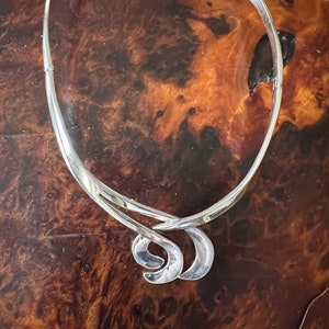 Modernist 950 Sterling Silver Taxco Choker